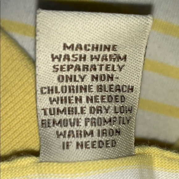 Fossil White & Yellow Stripes Collared Shirt *2 for $5* - Picture 8 of 8